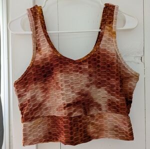 Women's Textured Brown Crop Top
